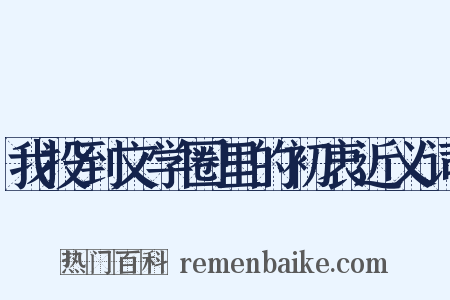 我投到文学圈里的初衷近义词是什么意思的图片